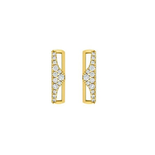 BERCEAU - Pave Bar Earrings – ALMASIKA