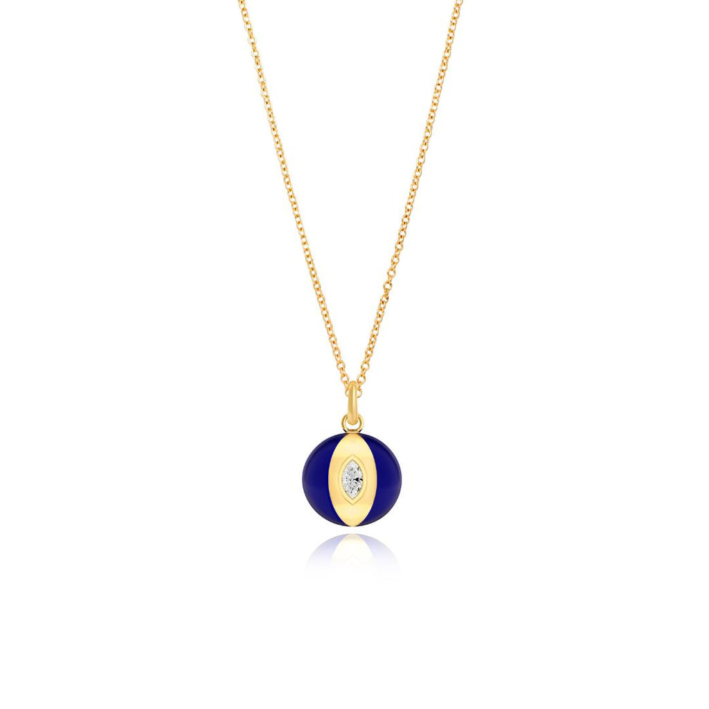 Terra Nova Blue Enamel and Diamond Necklace | Almasika